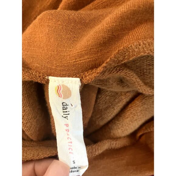 Anthropologie DAILY PRACTICE Cozy Ruched Dress Long Sleeve Mini Size Small S - Picture 4 of 7